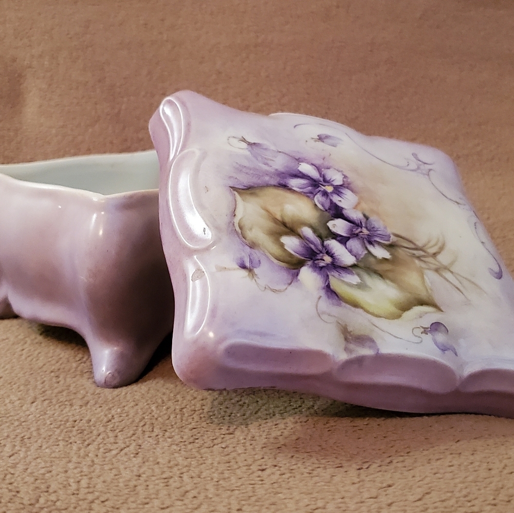 Vintage footed trinket dish